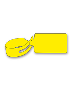 Yellow Loop Through Tags 245x61mm