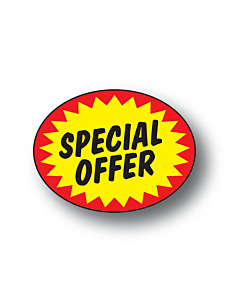 Starburst Special Offer Labels 37x28mm Permanent