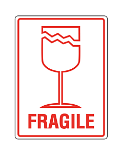 Fragile Labels 75x100mm