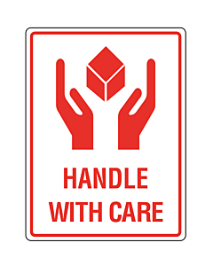 Handle With Care Labels 75x100mm
