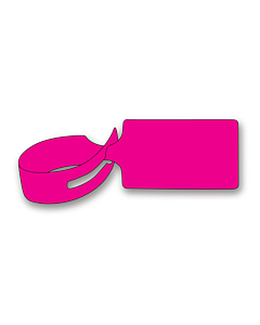 Pink Loop Through Tags 245x61mm