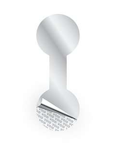 Dumb Bell Silver Void Stickers 54x20mm