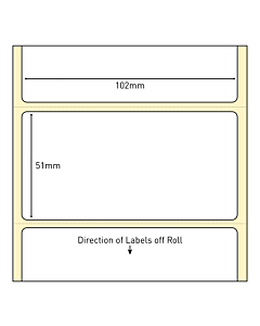 102x51mm Direct Thermal Paper Labels Permanent