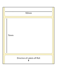 102x76mm Direct Thermal Paper Labels Permanent