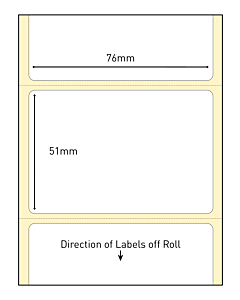 76x51mm Direct Thermal Paper Labels Permanent