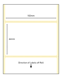 102x64mm Direct Thermal Paper Labels Permanent