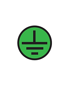 Electrical Protected Earth Symbol Labels 10mm