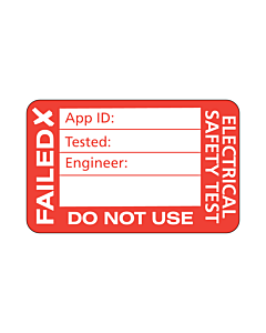 Failed PAT Test Label 40x25mm