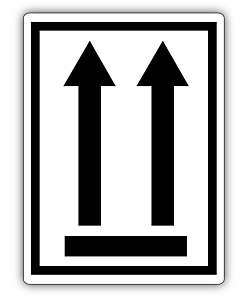 This Way Up Two Arrows Labels 80x110mm