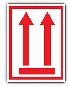 This Way Up Two Arrows Labels 80x110mm