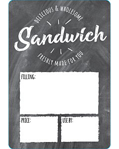 Freshly Made Sandwich Labels 50x73mm