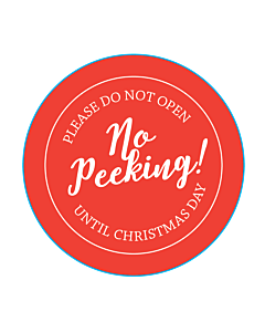 No Peeking Stickers 50mm