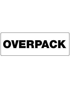 Black Overpack Labels 150x50mm