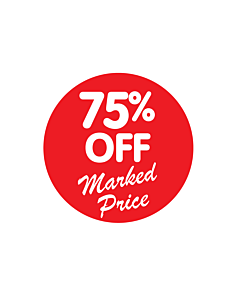 75% Off Marked Price Stickers