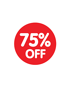 Red 75% Off Stickers