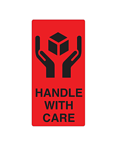 Handle With Care Labels 75x150mm