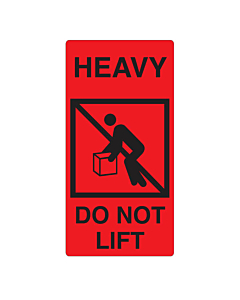 Heavy Do Not Lift Labels 75x150mm