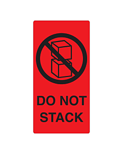 Do Not Stack Labels 75x150mm