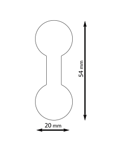 Tamper Evident Dumb Bell Security Labels 54x20mm