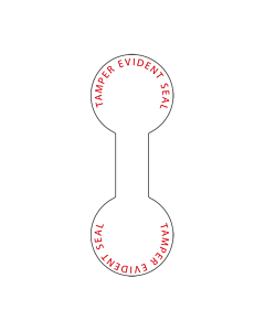 Tamper Evident Dumb Bell Security Seal Labels 54x20mm