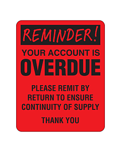 Account Overdue Stickers 40x50mm