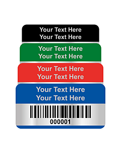 Premium Silver Polyester Asset Labels Barcode 40x20mm