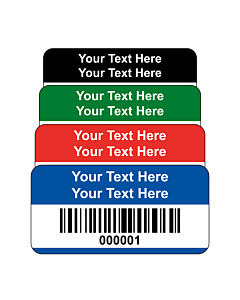 Budget Polyester Asset Labels Barcode 40x20mm