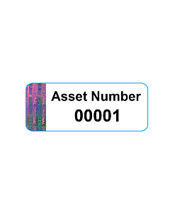 Tamper Evident Asset Labels 38x15mm