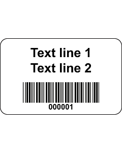 Code 39 Barcode Labels Vinyl 40x25mm