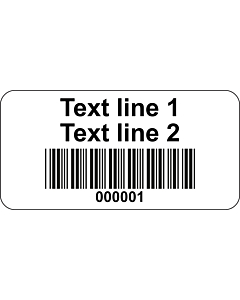 Code 39 Barcode Labels Vinyl 40x20mm