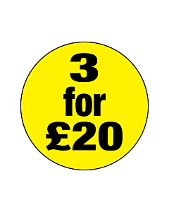 3 For 20 Label