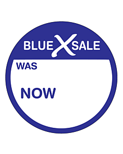 Blue X Sale Labels 50mm Removable