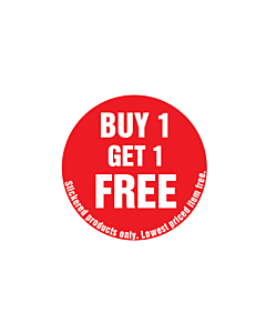 Buy One Get One Free Stickered Products Only Stickers