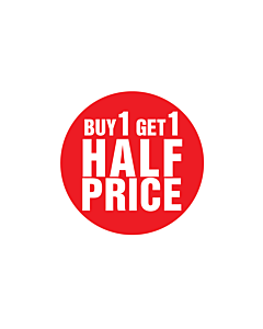 Buy 1 Get 1 Half Price Stickers