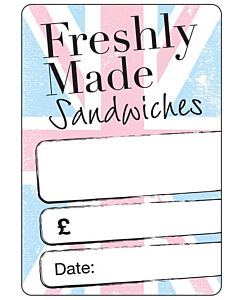Union Jack Sandwich Labels 50x73mm