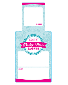 Tasty Freshly Made Sandwich Labels 66x146mm