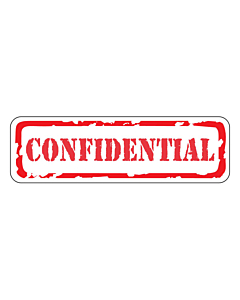 Confidential Label 50x15mm