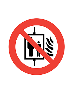 Do Not Use Lift In The Event of a Fire Labels