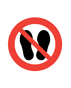 Do Not Walk or Stand Here Labels