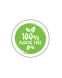 100% Plastic Free Stickers