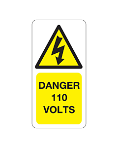 110 Volts Labels 25x50mm