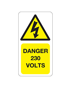 230 Volts Labels 33x63mm
