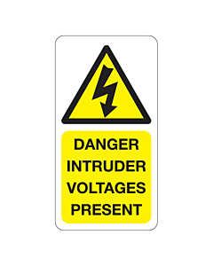 Danger Intruder Voltages Present Labels