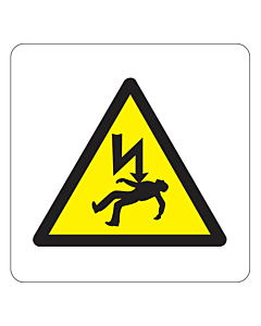 Danger Of Death Symbol Labels 50x50mm