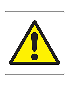 Caution Symbol Labels 50x50mm