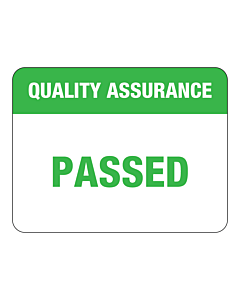 Quality Assurance Passed Labels 43x33mm