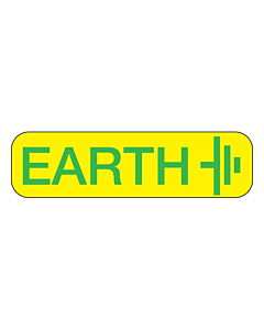 Electrical Earth Label 35x10mm