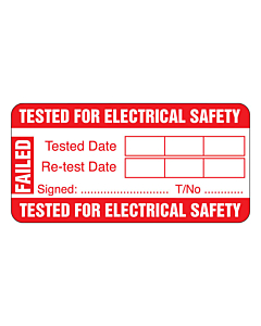 PAT Test Failed Labels 50x25mm