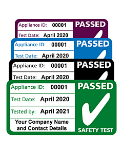 Personalised 4th Edition PAT Test Passed Labels 50x25mm