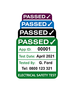 Personalised 4th Edition Plug Top PAT Test Labels